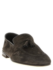 Brunello Cucinelli Gray Calfskin Slip-On Loafers - EU 42 | US 9