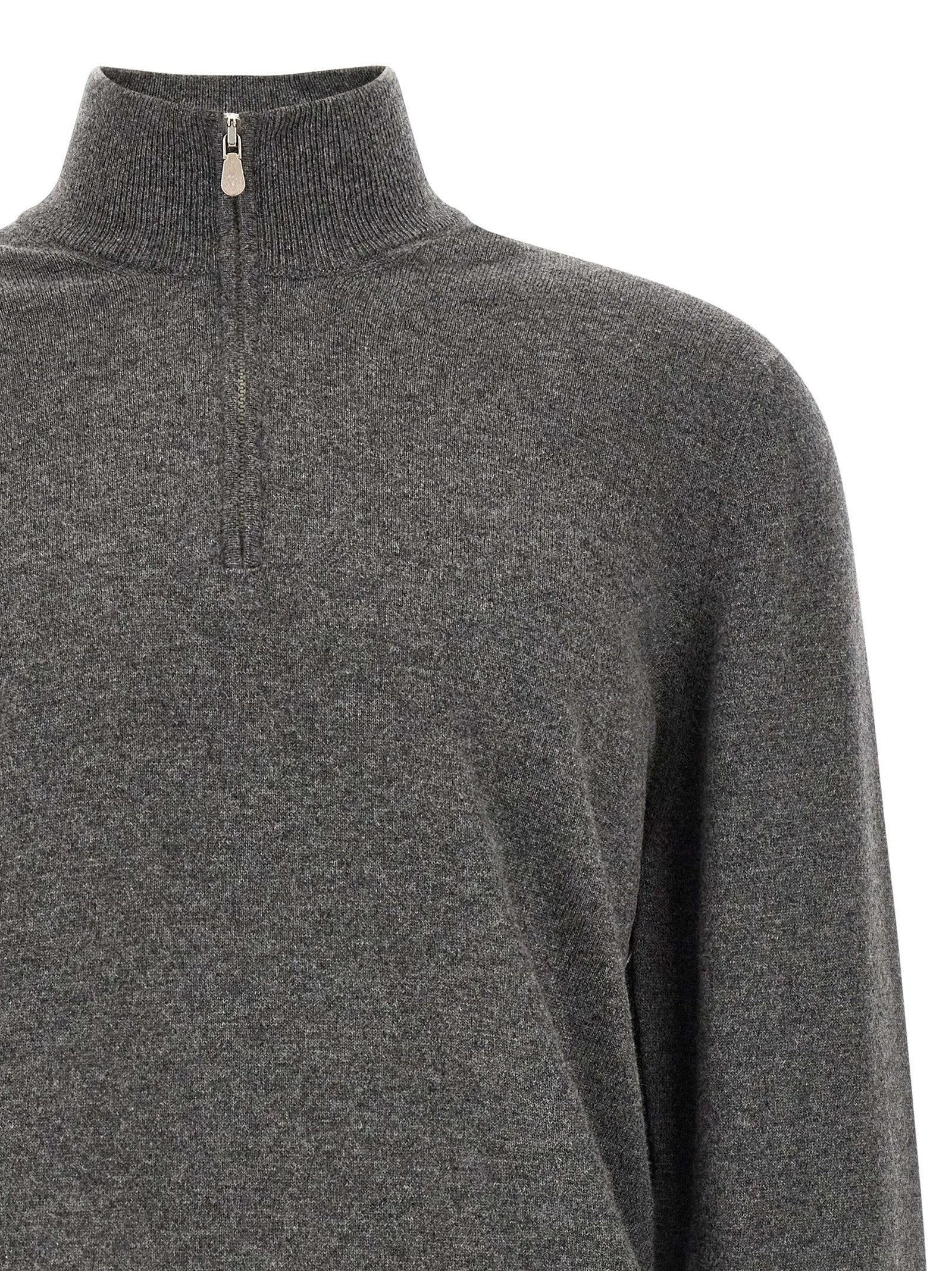 Brunello Cucinelli Gray Cashmere Cardigan