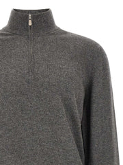 Brunello Cucinelli Gray Cashmere Cardigan