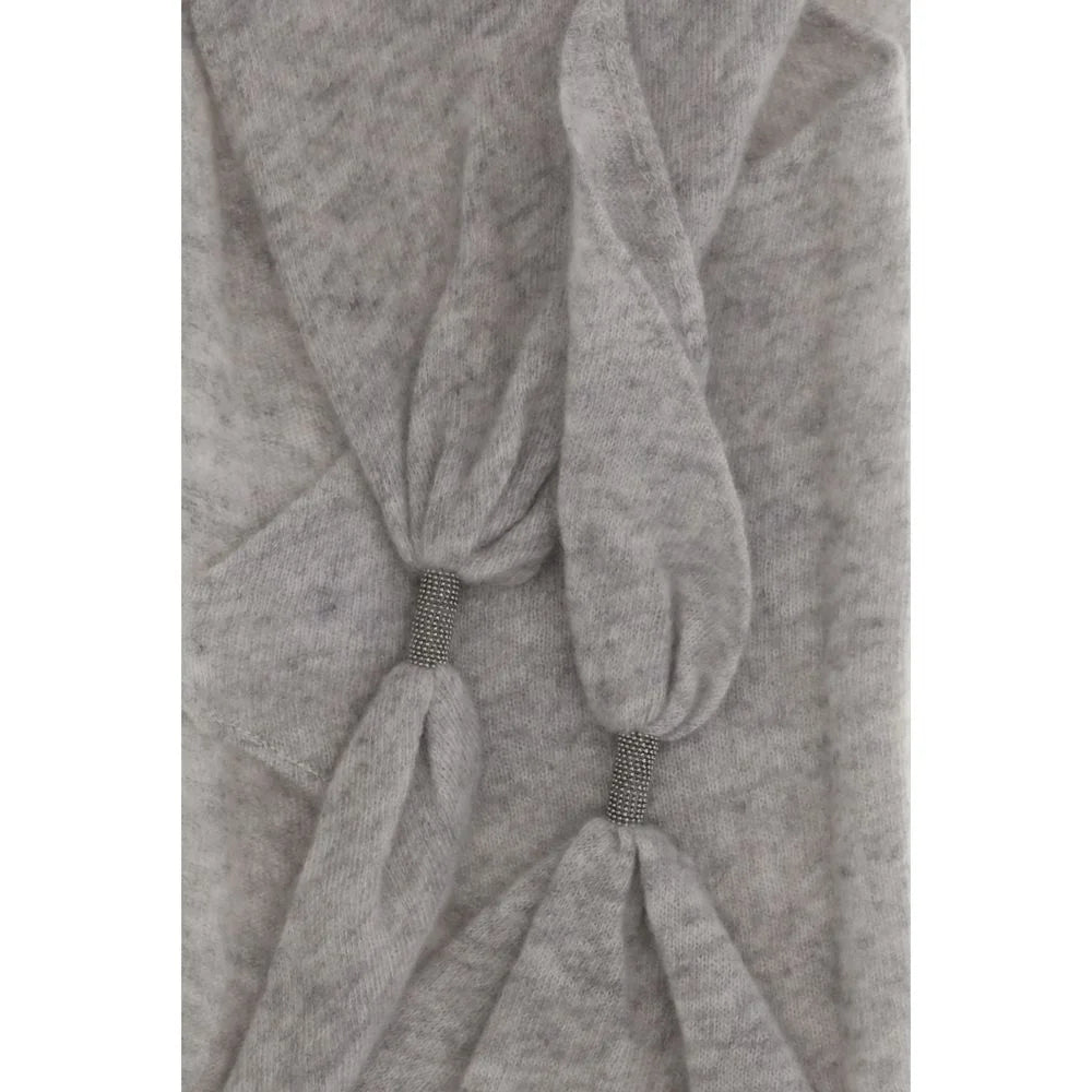 Brunello Cucinelli Gray Cashmere Foulard