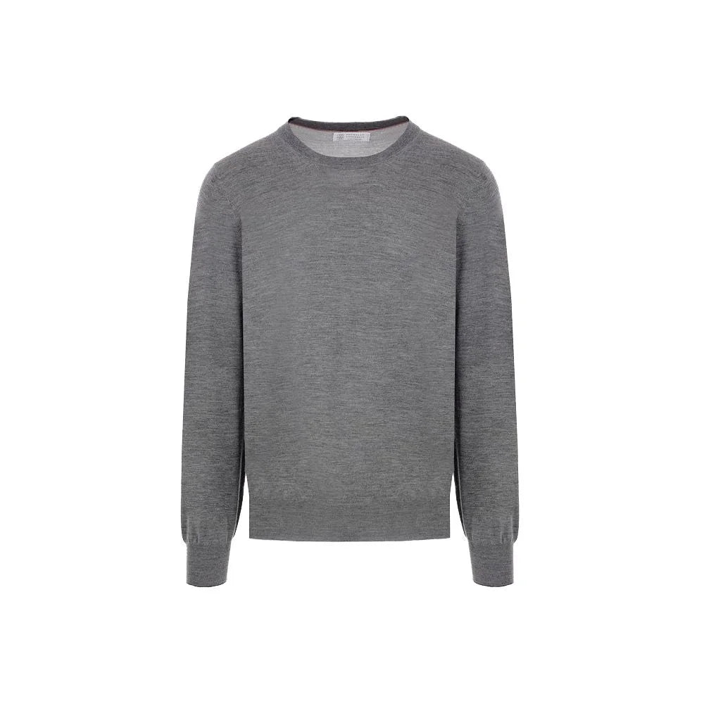 Brunello Cucinelli Gray Cashmere Men Sweater - IT56 | 3XL - Sweaters