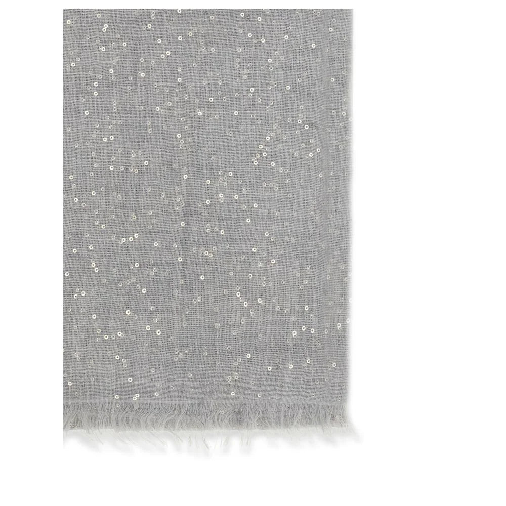 Brunello Cucinelli Gray Cashmere Scarf