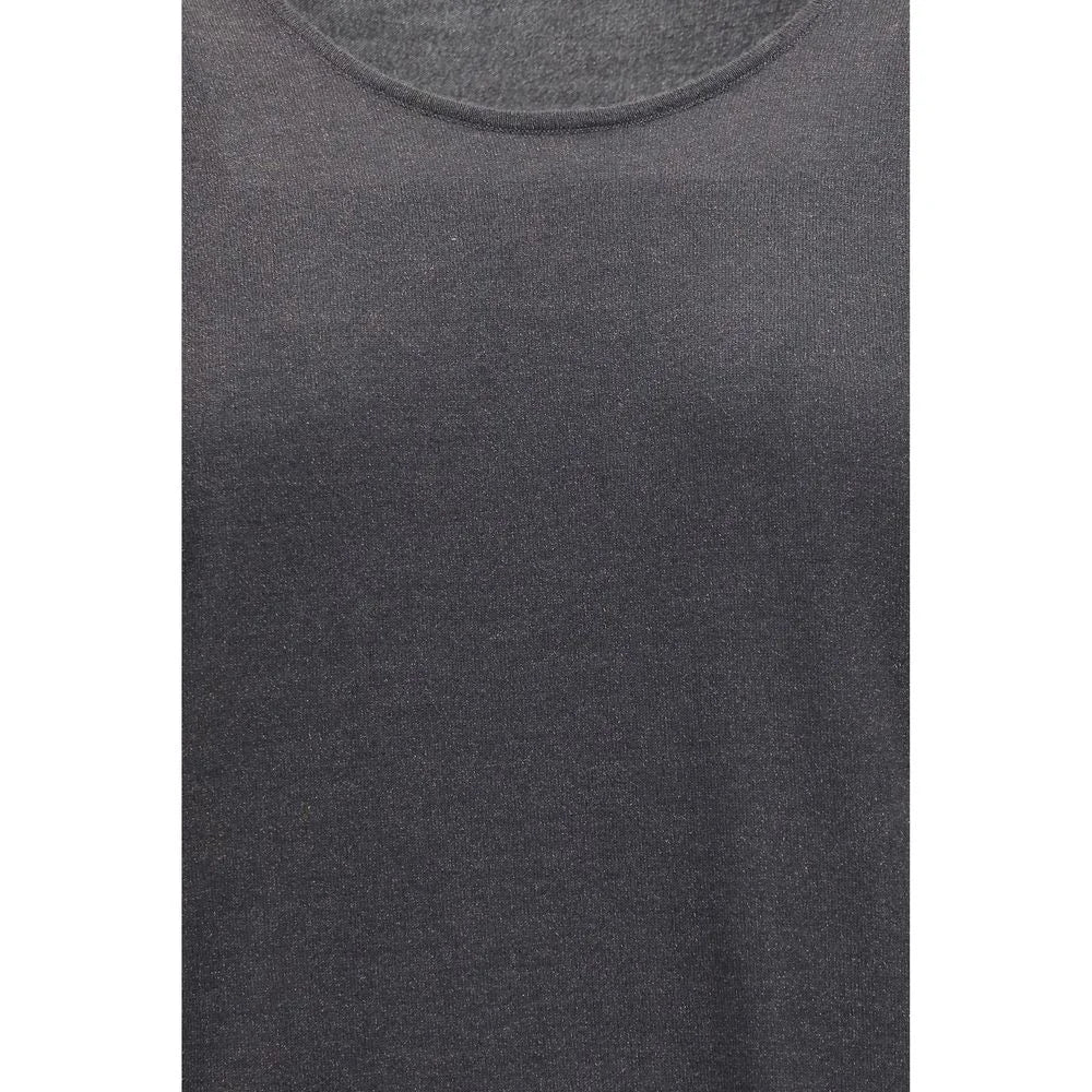 Brunello Cucinelli Gray Cashmere Sleeveles T-Shirt - L