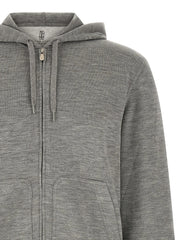 Brunello Cucinelli Gray Cashmere Sweatshirt