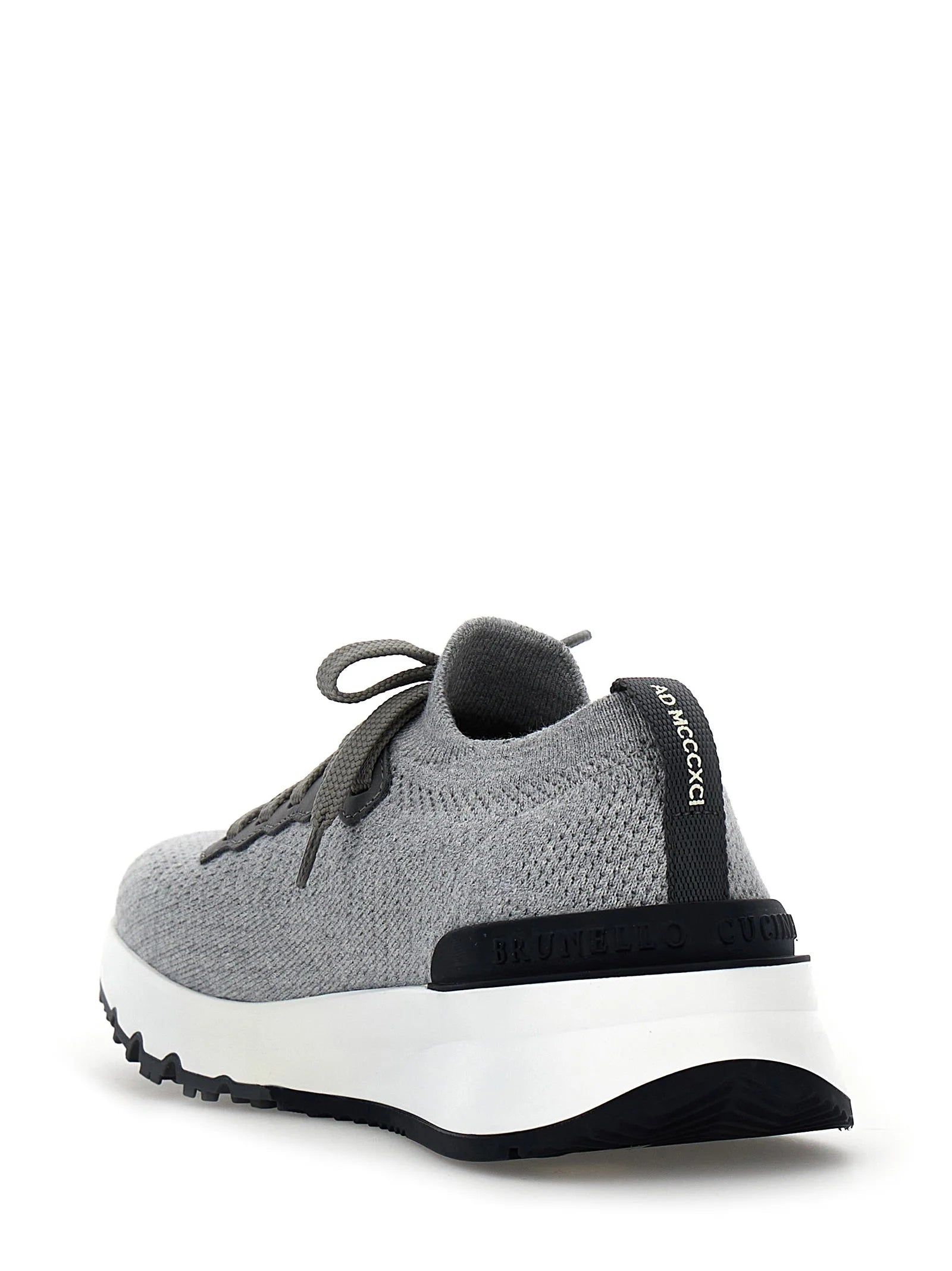 Brunello Cucinelli Grå bomulls sneakers