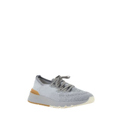 Brunello Cucinelli Gray Cotton Athletic Sneakers