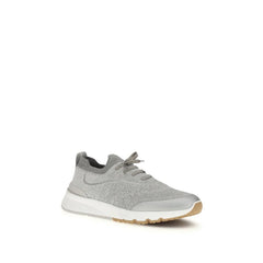 Brunello Cucinelli Gray Cotton Athletic Sneakers - Sneakers