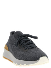 Brunello Cucinelli Zapatillas deportivas de algodón gris