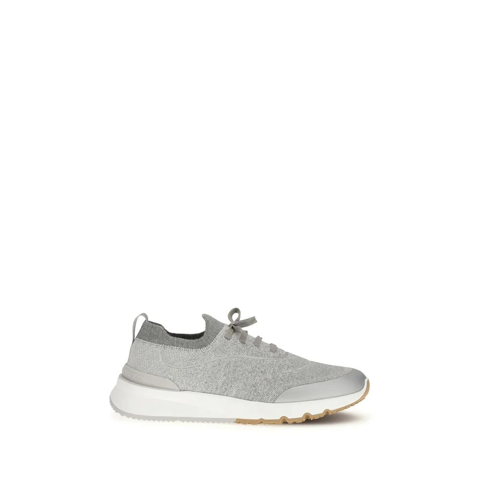 Brunello Cucinelli Gray Cotton Athletic Sneakers - Sneakers