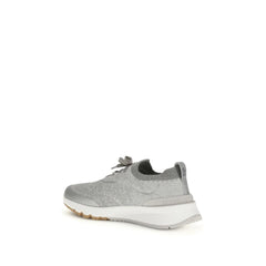Brunello Cucinelli Gray Cotton Athletic Sneakers - Sneakers