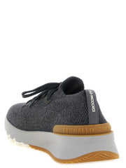 Brunello Cucinelli Zapatillas deportivas de algodón gris