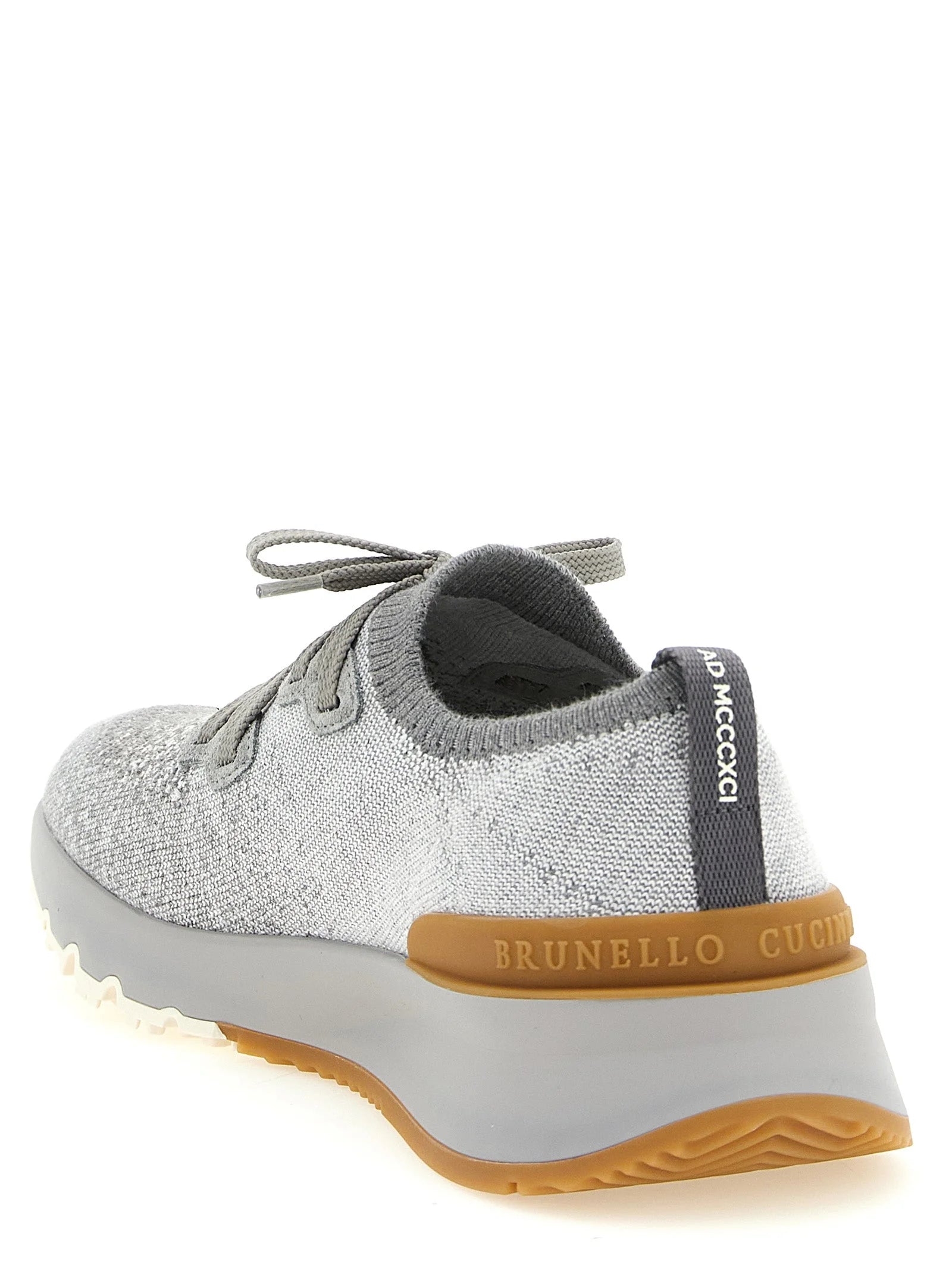 Brunello Cucinelli Gray Cotton Athletic Sneakers - EU 40 | US 7