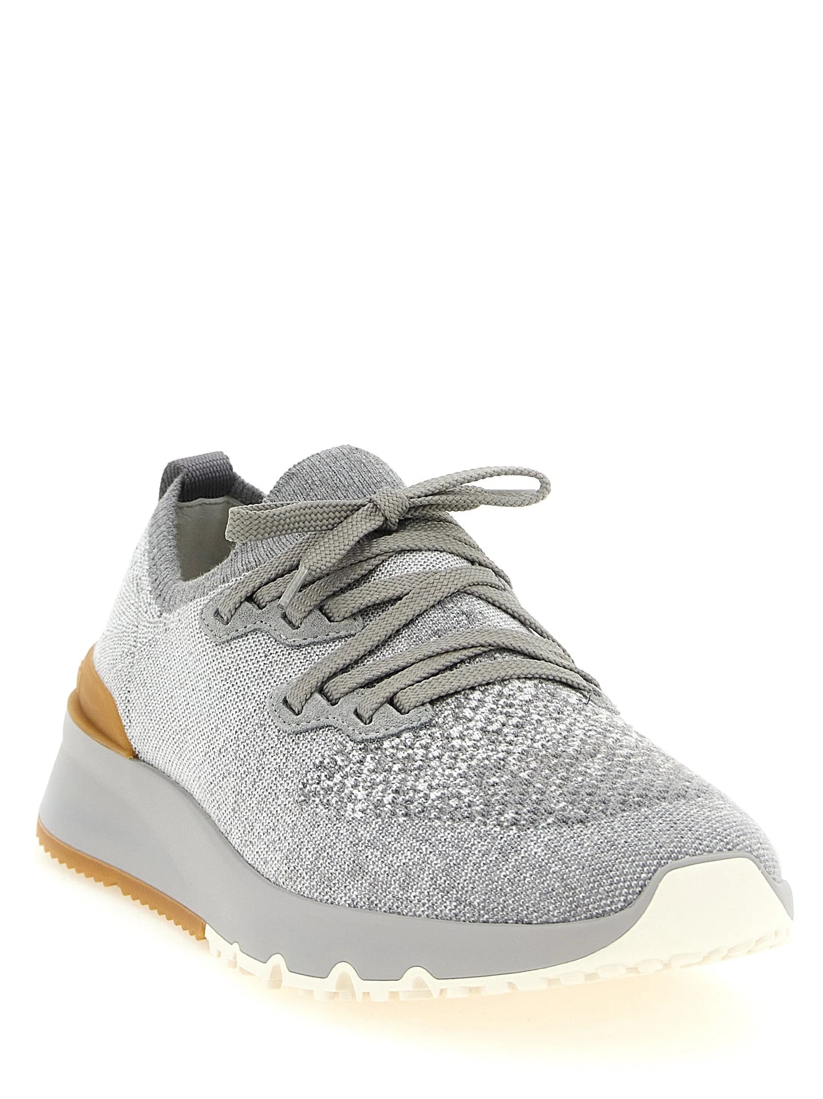 Brunello Cucinelli Gray Cotton Athletic Sneakers - EU 40 | US 7