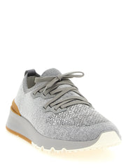 Brunello Cucinelli Gray Cotton Athletic Sneakers - EU 40 | US 7