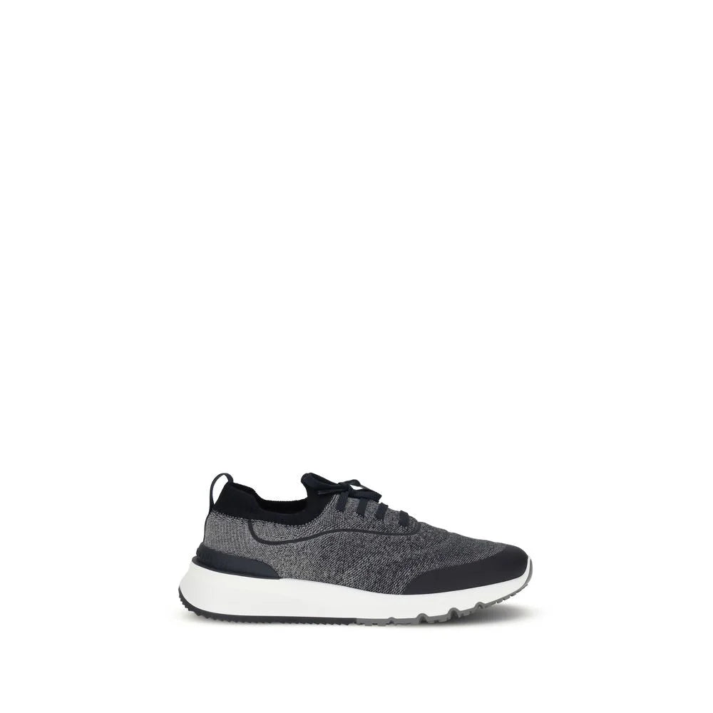 Brunello Cucinelli Gray Cotton Athletic Sneakers - EU41/US8