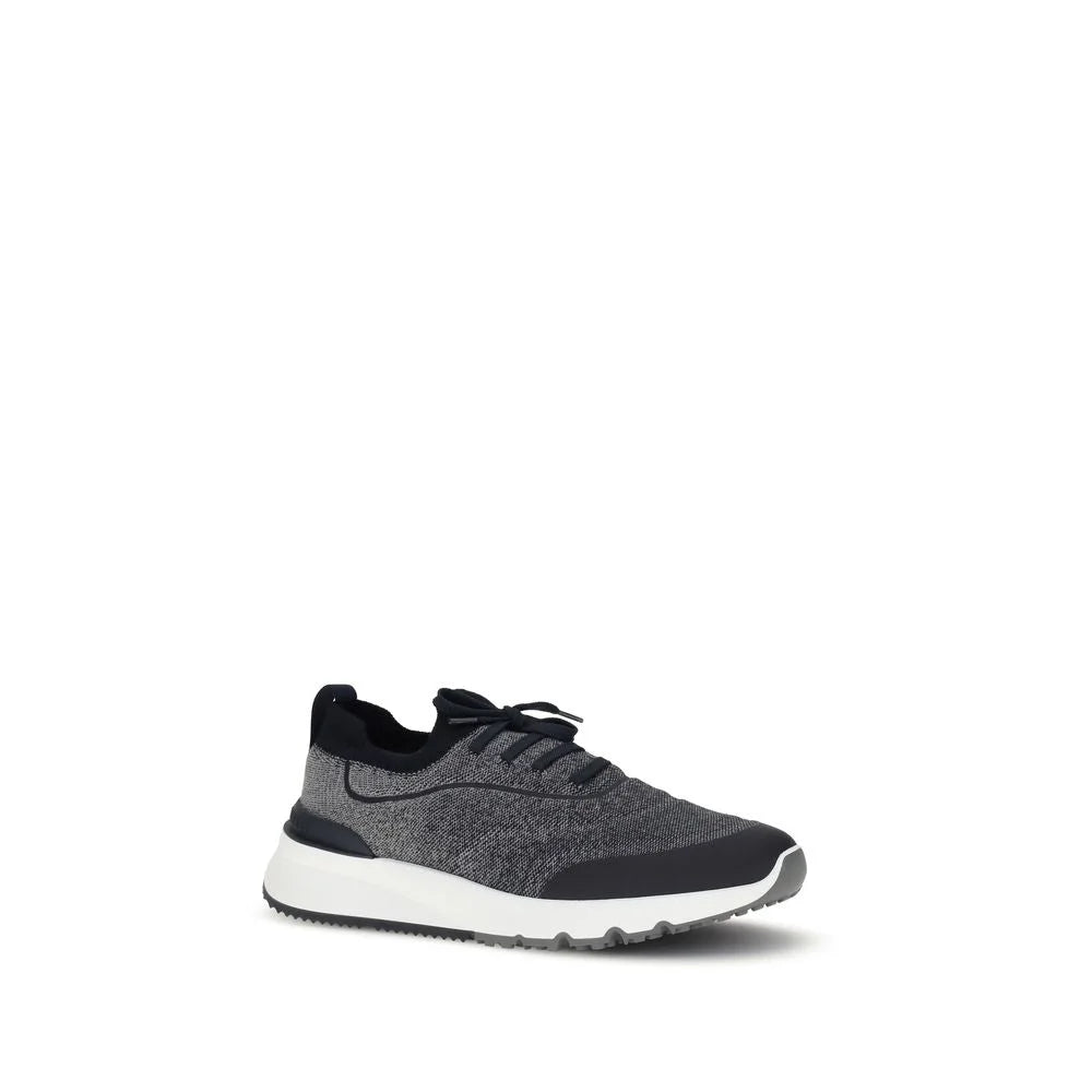 Brunello Cucinelli Gray Cotton Athletic Sneakers - EU41/US8