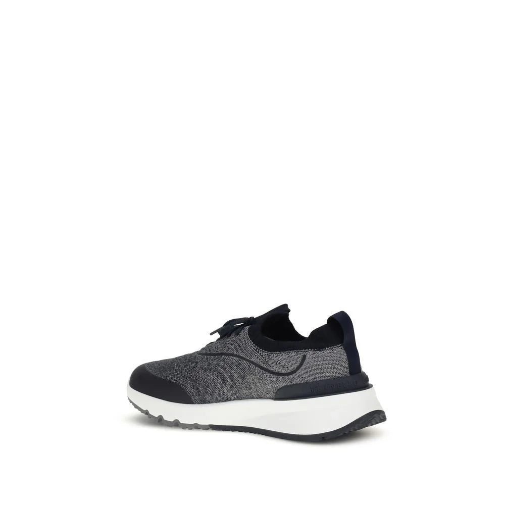 Brunello Cucinelli Gray Cotton Athletic Sneakers - EU41/US8