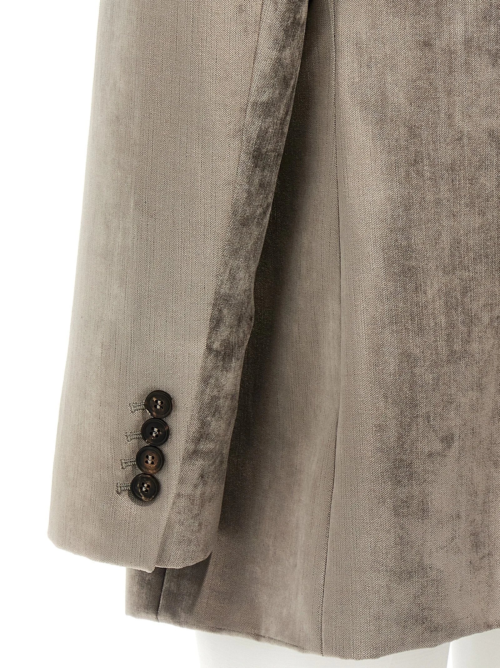 Brunello Cucinelli Gray Cotton Blazer - IT42
