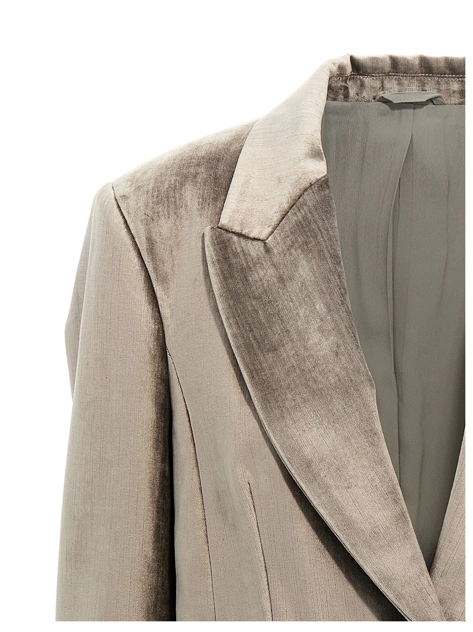 Brunello Cucinelli Gray Cotton Blazer - IT42