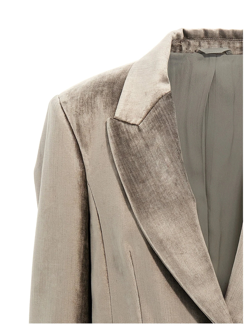 Brunello Cucinelli Gray Cotton Blazer - IT42