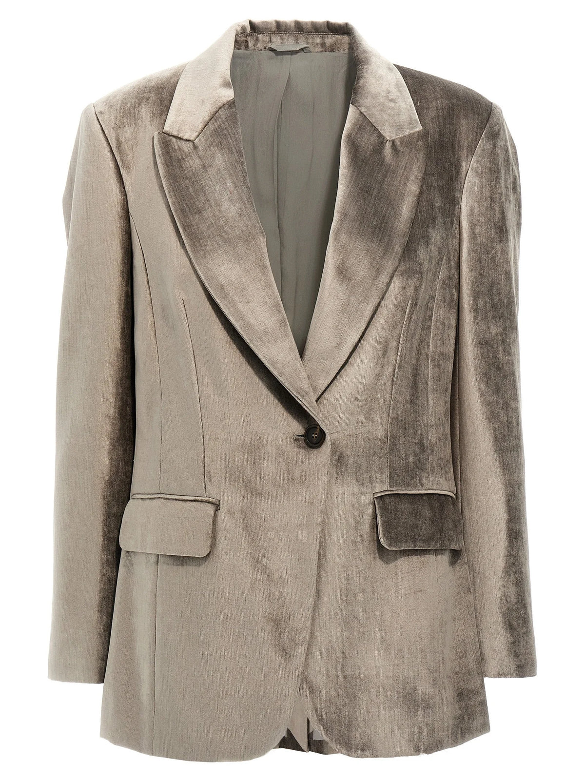 Brunello Cucinelli Gray Cotton Blazer - IT42