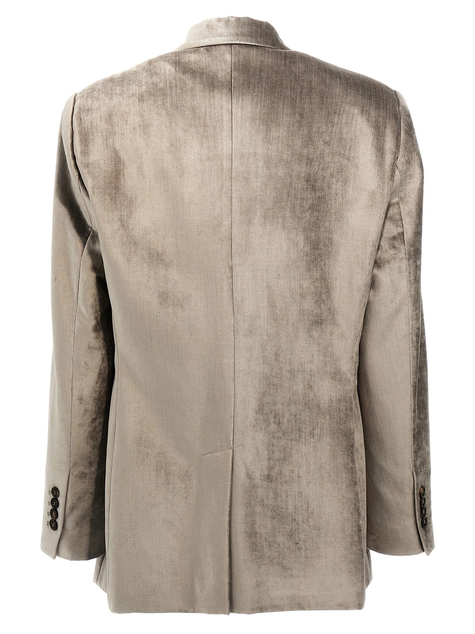 Brunello Cucinelli Gray Cotton Blazer - IT42