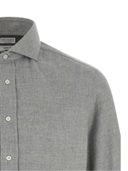 Brunello Cucinelli Gray Cotton Blouse