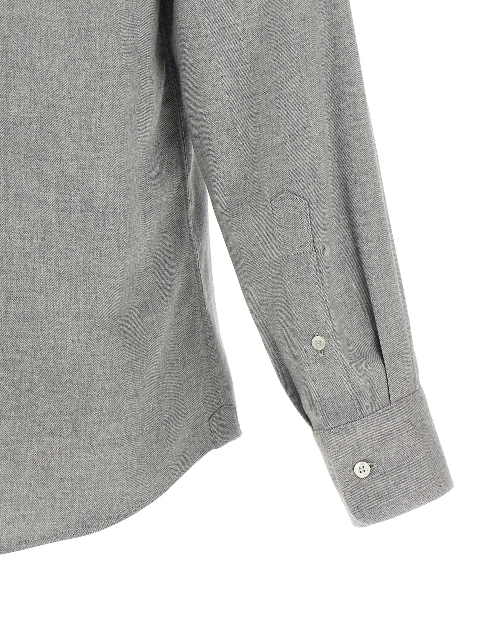 Brunello Cucinelli Gray Cotton Blouse