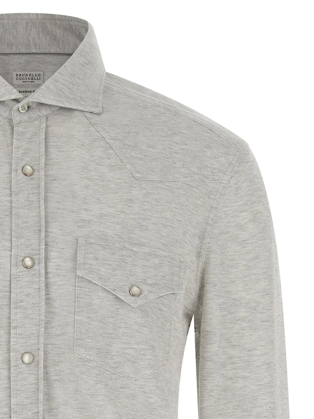 Brunello Cucinelli Gray Cotton Blouse
