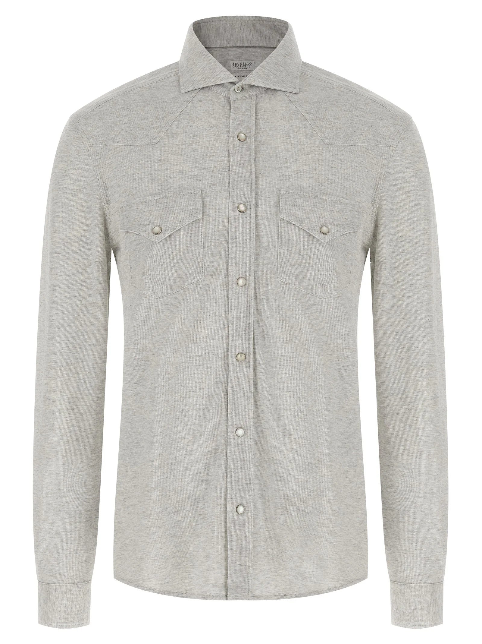 Brunello Cucinelli Gray Cotton Blouse