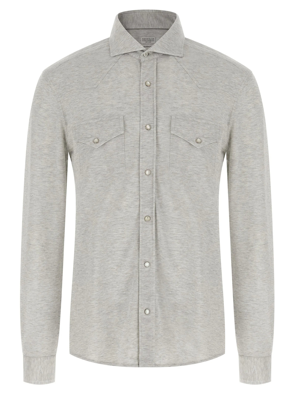 Brunello Cucinelli Gray Cotton Blouse