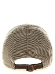 Brunello Cucinelli Gray Cotton Cap (Baseball Hat) - L