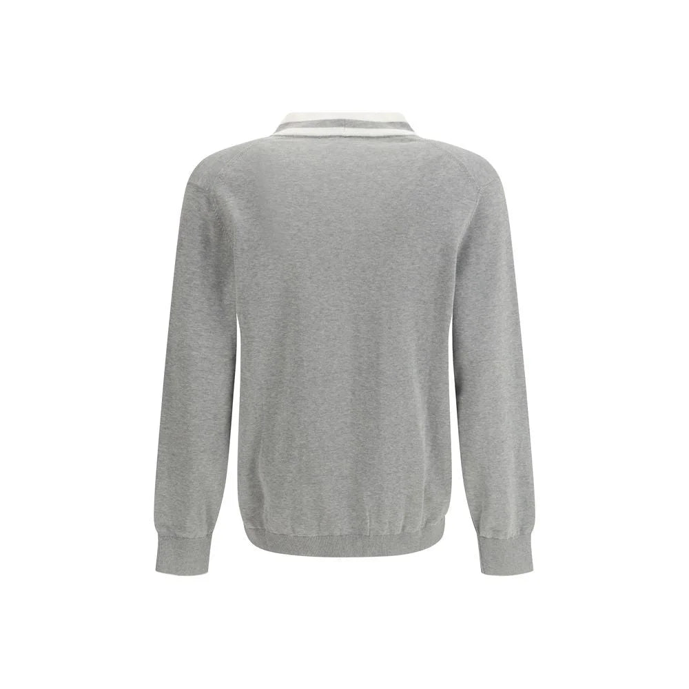 Brunello Cucinelli Gray Cotton Cardigan - L