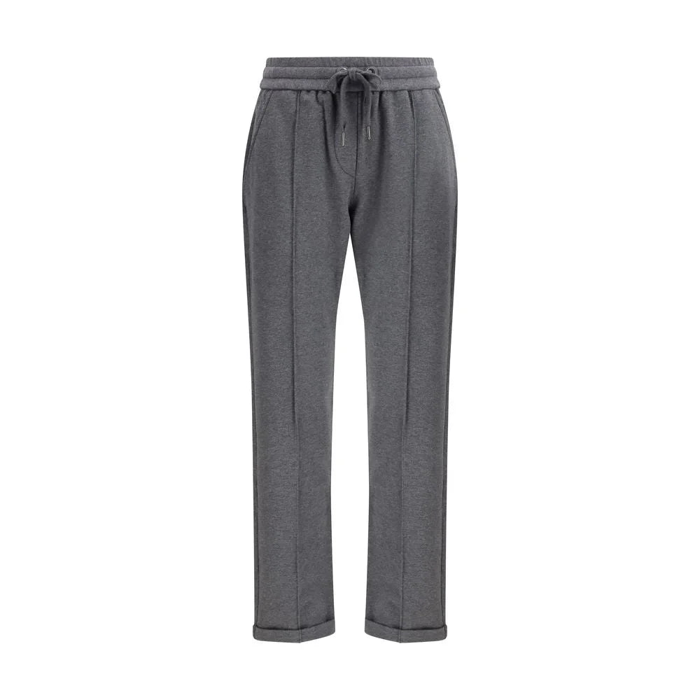 Brunello Cucinelli Gray Cotton Casual Pants - XL