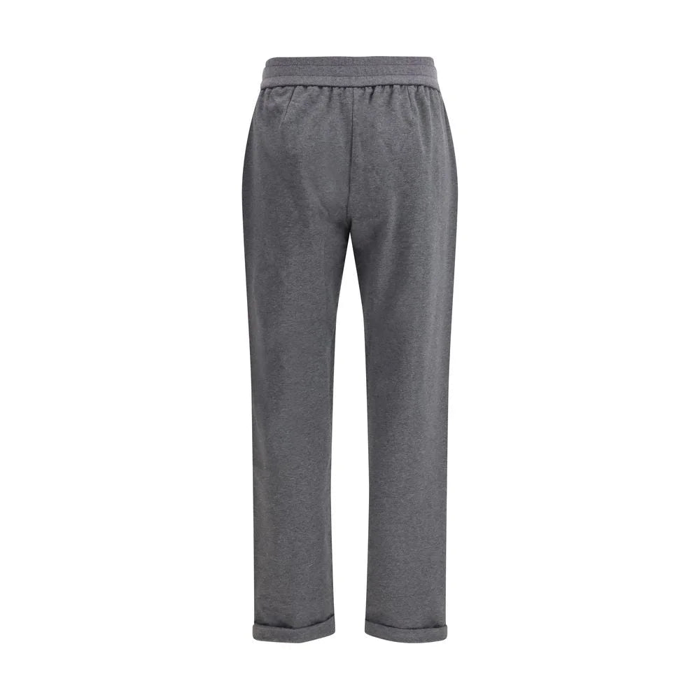 Brunello Cucinelli Gray Cotton Casual Pants - XL
