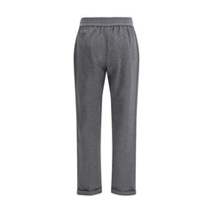 Brunello Cucinelli Gray Cotton Casual Pants - XL