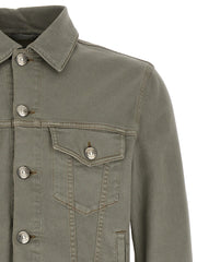 Brunello Cucinelli Gray Cotton Denim Jacket