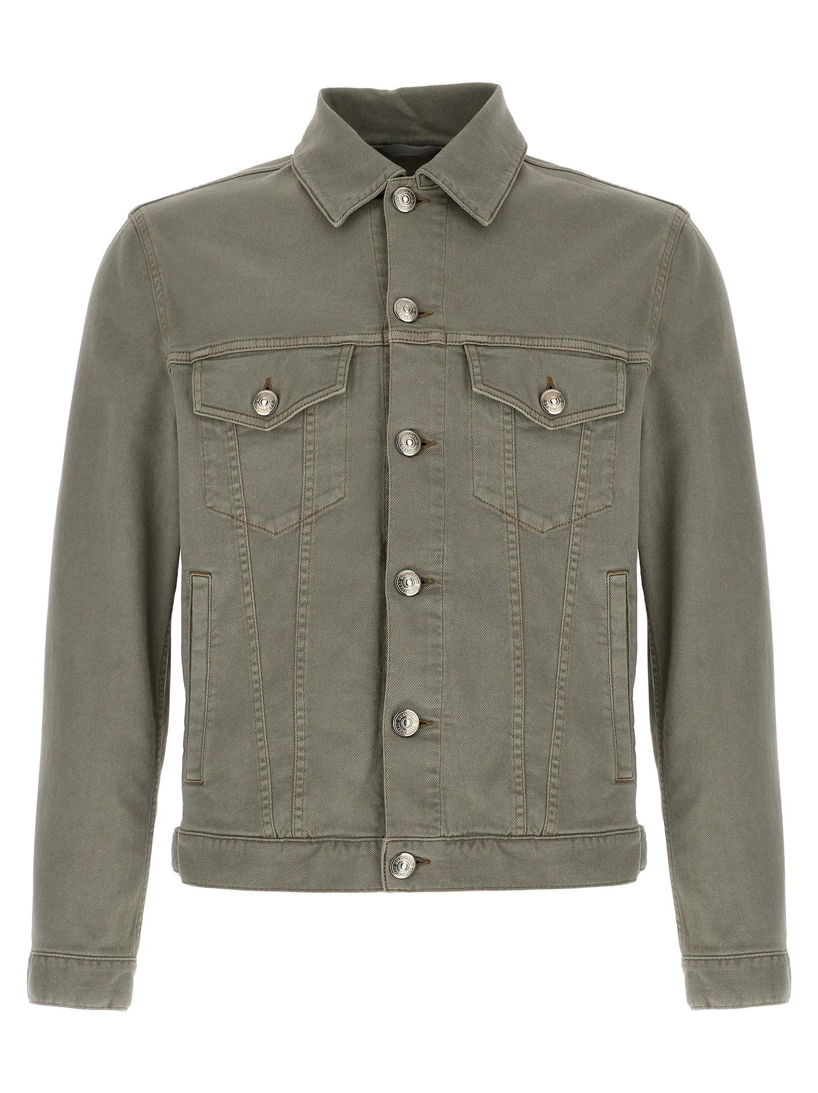 Brunello Cucinelli Gray Cotton Denim Jacket