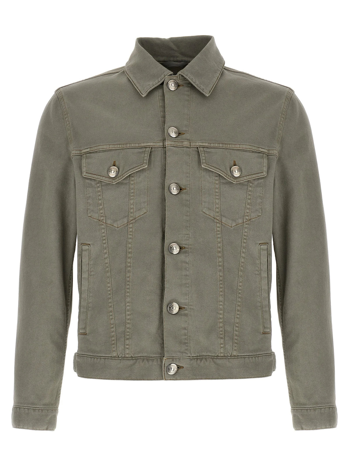 Brunello Cucinelli Gray Cotton Denim Jacket