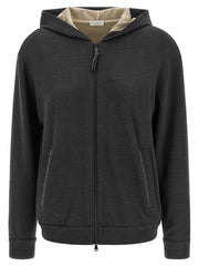 Brunello Cucinelli Gray Cotton Hoodie - S