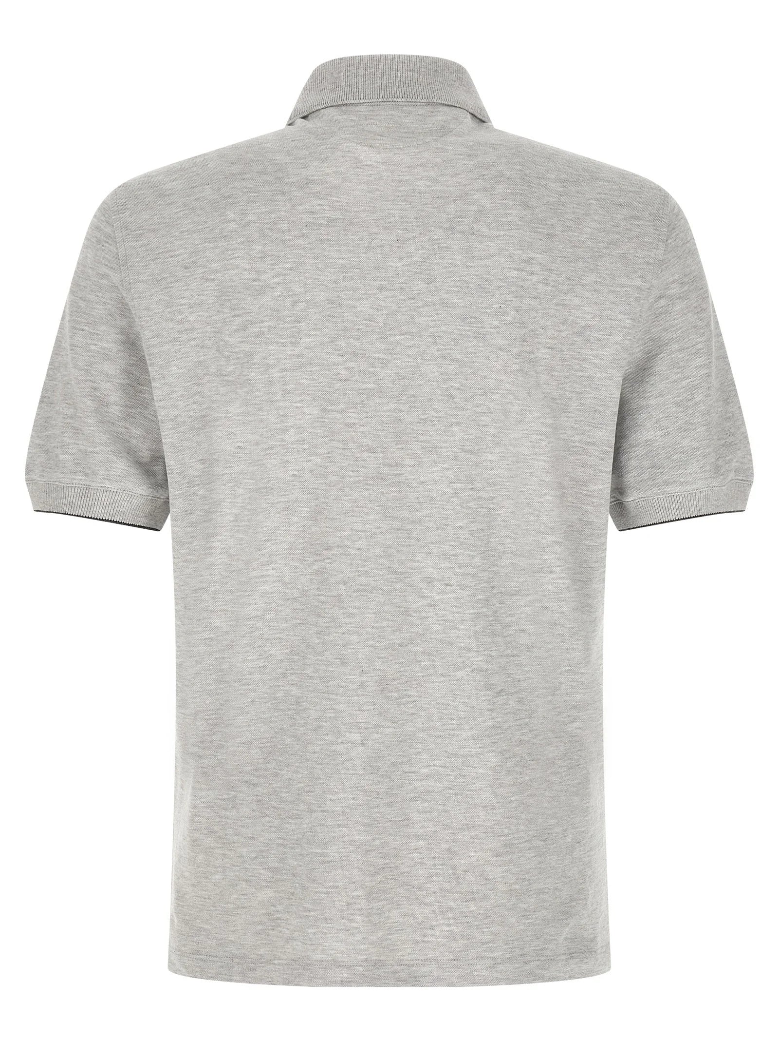 Brunello Cucinelli Gray Cotton Polo Shirt
