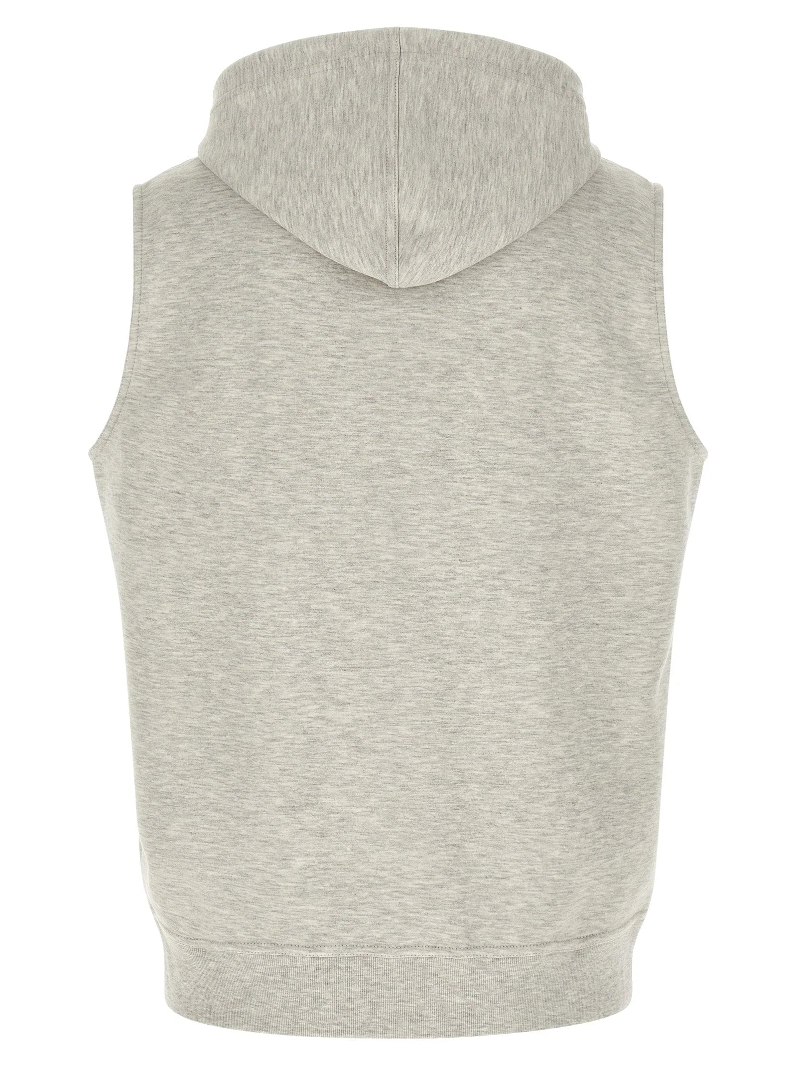 Brunello Cucinelli Gray Cotton Sleeveless Jacket
