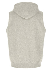 Brunello Cucinelli Gray Cotton Sleeveless Jacket