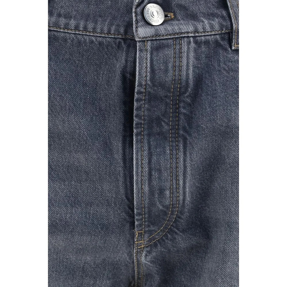 Brunello Cucinelli Gray Cotton Straight-Leg Jeans