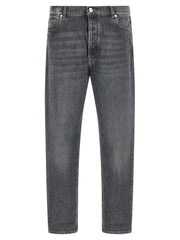 Brunello Cucinelli Gray Cotton Straight-Leg Jeans
