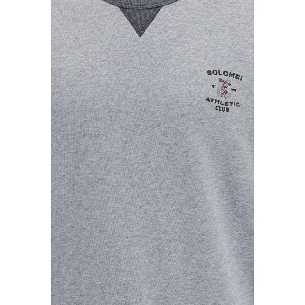 Brunello Cucinelli Gray Cotton Sweatshirt