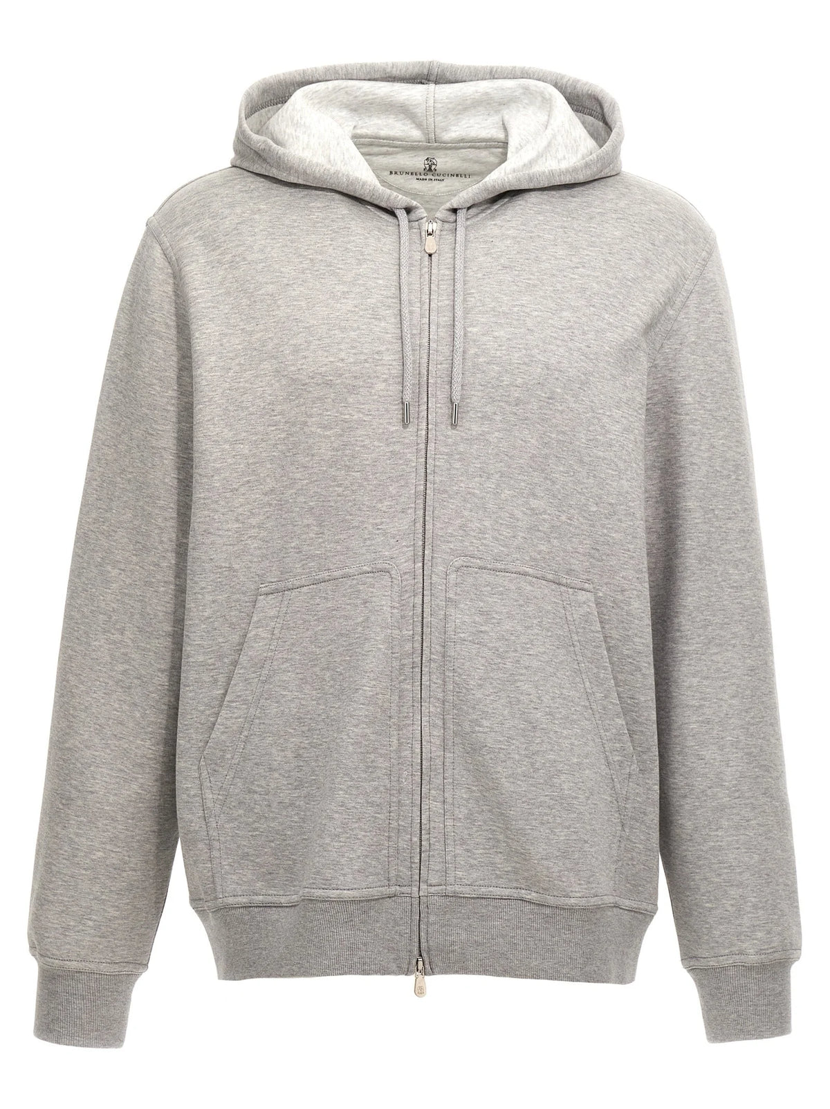 Bluza z bawełny Brunello Cucinelli w kolorze szarym
