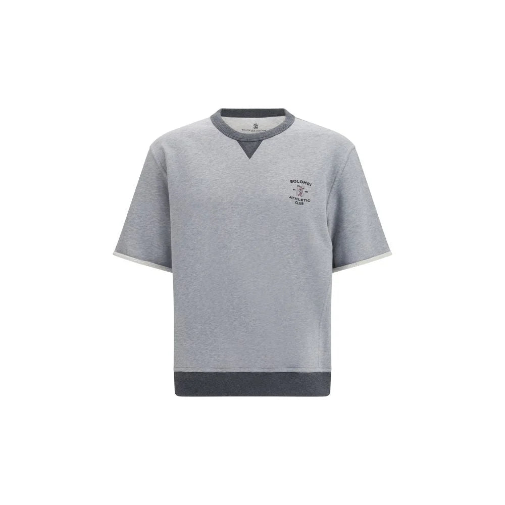 Brunello Cucinelli Gray Cotton Sweatshirt