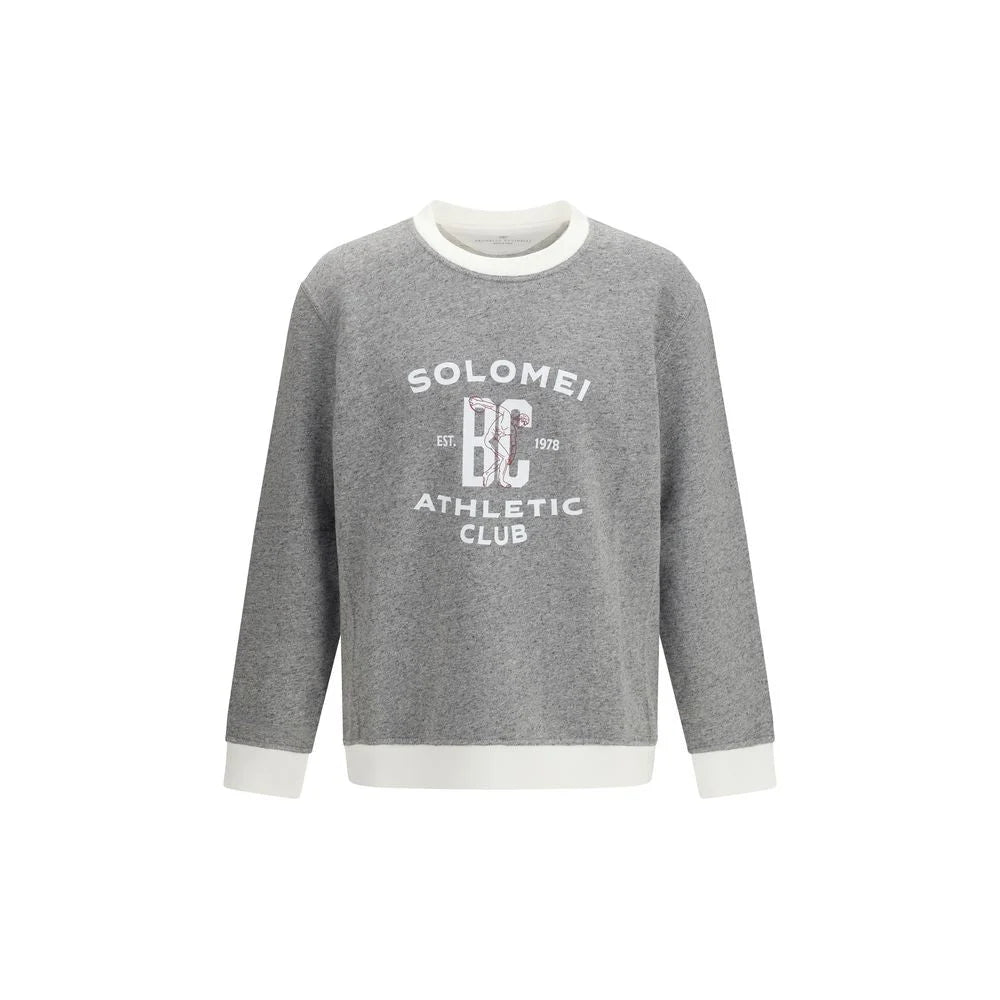 Brunello Cucinelli Gray Cotton Sweatshirt