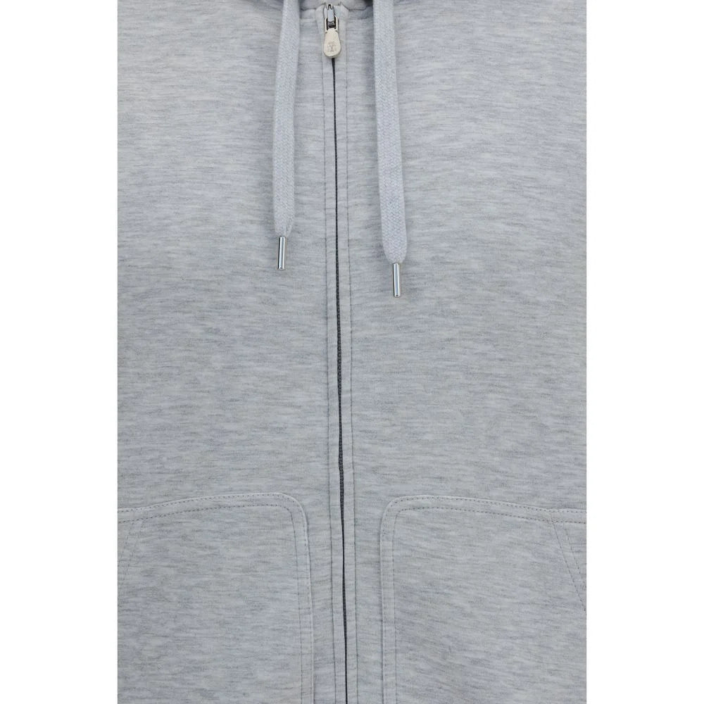 Brunello Cucinelli Gray Cotton Sweatshirt